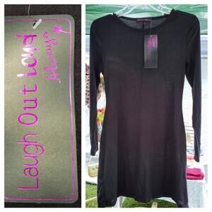 Laugh out Loud Black Tunic NWT Medium